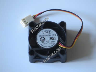 T&amp;T 4020HH12B NF4 12V 0.24A 3wires Cooling Fan