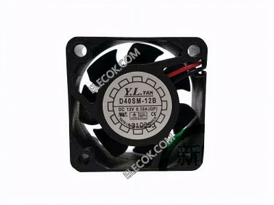 Y.L.FAN D40SM-12B 12V 0.10A 2wires Cooling Fan