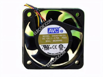 AVC DA04015B12U 12V 0,75A 4wires Cooling Fan 