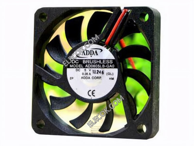 ADDA AD0605LB-GA0 5V 0.28A 2wires Cooling Fan