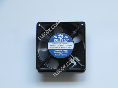 Interfan PM115-115-1238BT-4 115V 50/60W 22/20W cooling fan   with  socket connection 