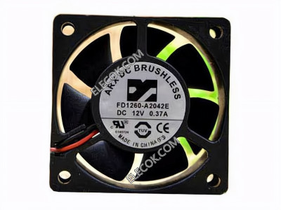 ARX FD1260-A2042E 12V 0.37A 2wires Cooling Fan