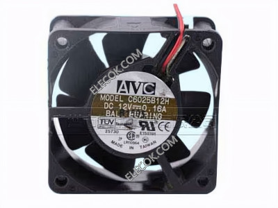 AVC C6025B12H 12V 0,16A 3wires Chlazení Fan 