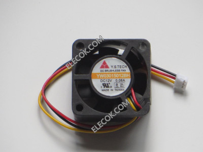 Y.S.TECH YW03015012BH 12V 0.06A 3wires Cooling Fan, substitute