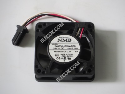 NMB 2406VL-S5W-B79 24V 0,14A 3wires cooling fan with fekete csatlakozó used és original 