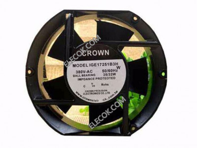 CROWN IGE17251B3H 380V 35/32W 2wires Cooling Fan