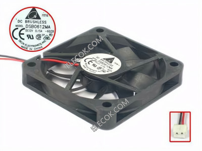 DELTA DSB0612MA 12V 0.15A 2wires Cooling Fan