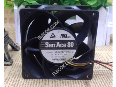 Sanyo 9GV0812P1H031 12V 3A 4wires Cooling Fan