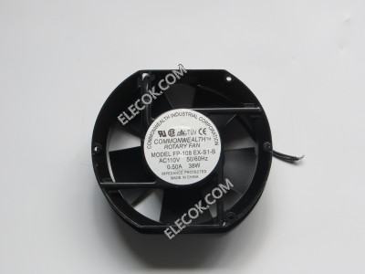 COMMONWEALTH FP-108EX-S1-B AC110V 50/60Hz 0.50A 38w 2wires Cooling Fan, oval shape