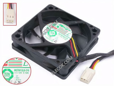MAGIC MGT6012LB-O15 12V 0.12A 3wires Cooling Fan