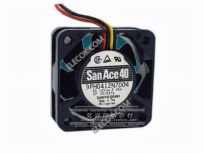 Sanyo 9PH0412N7D04 12V 0.26A 3wires Cooling Fan