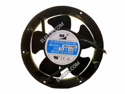 M YM1217PMB1 12V 0.62A 2wires Cooling Fan