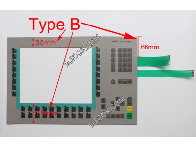 siemens MP370 KEY12 6AV6542-0DA10-0AX0 Type B  35 lower 70 left 44 right 153 100% new membrane keypad switch
