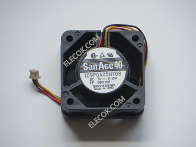 Sanyo 109P0405H708 5V 0.28A 3wires Cooling Fan