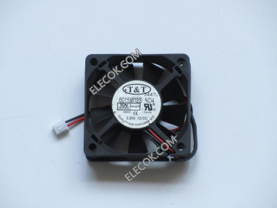 T&amp;T 6015M12S 12V 0.25A 2wires Cooling Fan