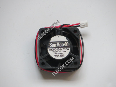 Sanyo 109P0424K702 24V 0.08A 2wires Cooling Fan