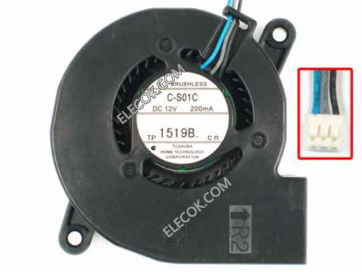 TOSHIBA C-S01C 12V 200mA 3 wires Cooling Fan