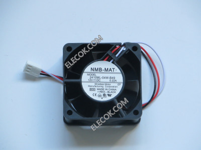 NMB 2410ML-04W-B49 6025 6cm 12V 0,22A Three huzal velocimetry dual ball csapágy fan 