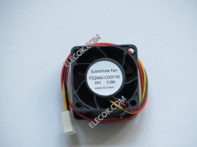 ARX FD2440-C0051M Server - Square Fan 24V 0.28A, 40x40x28mm, W55x3x3 3-wire, substitute