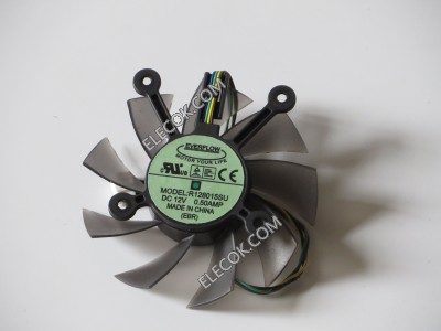 EVERFLOW R128015SU 12V 0.5A 4wires VGA Cooling Fan
