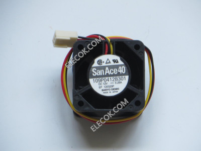 Sanyo 109P0412B301 12V 0,28A 3wires Cooling Fan 