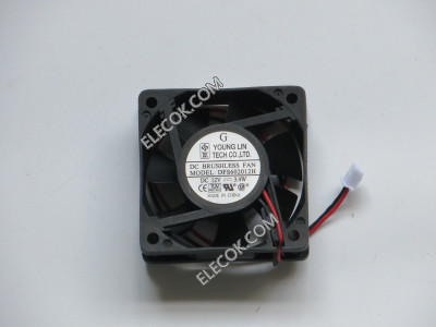 YOUNG LIN DFS602012H 12V 3,4W 2 vezetékek Cooling Fan 