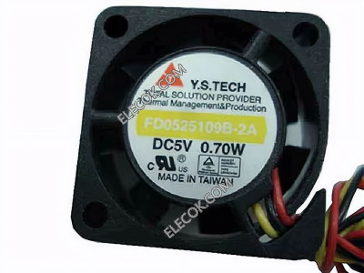 Y.S.TECH FD0525109B-2A 5V 0.7W Cooling Fan