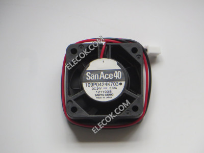 Sanyo 109P0424K703 24V 0,08A 2-Wire Cooling Fan 