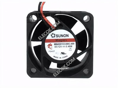 SUNON MB40201V3-000C-A99 12V 0.48W 2wires Cooling Fan