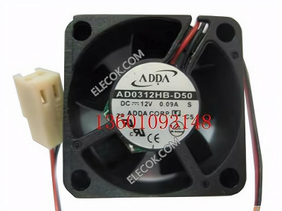 ADDA AD0312HB-D50 12V 0.09A 2wires Cooling Fan