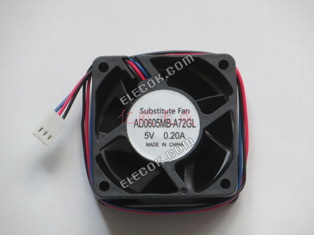 ADDA AD0605MB-A72GL 5V 0,2A 3 vezeték Hűtőventilátor, helyettesítő 