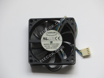 EVERFLOW R127015BU 12V 0.30A 4 vezeték Hűtőventilátor 