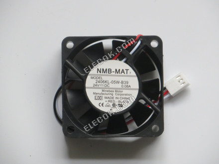 NMB 2406KL-05W-B39-L00 24V 0,08A 6cm 6015 3 vodiče Ventilátor 60*60*15MM 