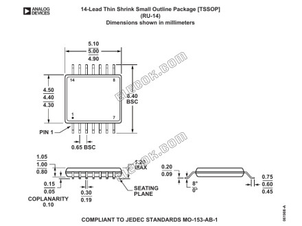 ADG1404YRUZ-REEL7 Analog Devices Analog Switches &amp; Multiplexers - 1 Reel (1000 pcs)