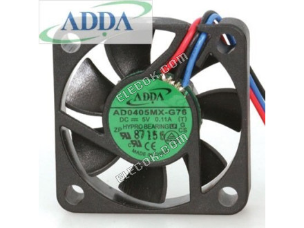 ADDA AD0405MX-G76 5VDC 5.7CFM 40x40x10 110mA HYPRO CSAPáGYAK axiális szerver inverter csendes ipari hűtés ventilátorok Egyéb 