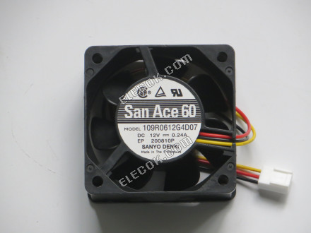 Sanyo 109R0612G4D07 12V 0,24A 3 vezeték Hűtőventilátor 