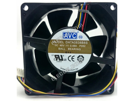 AVC DATA0838B8S 8038 80*80*38mm DC 48V 0,48A 4-Pin Sever Axiális Hűtőventilátor 