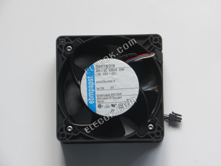 EBM-Papst DV4118/31N 48V 420mA 20W 3 vezeték Hűtőventilátor felújított 