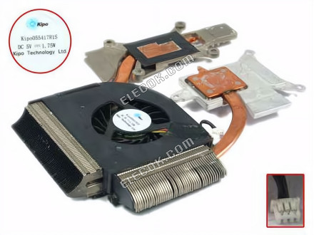 KIPO 055417R1S 5V 0,5A 4 vezeték hűtőventilátor 