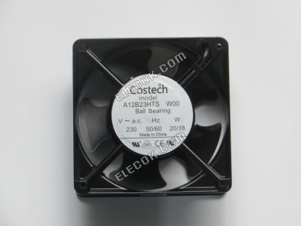 Costech A12B23HTS W00 230V 20/18W Hűtőventilátor aljzatos csatlakozással 