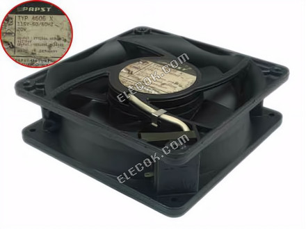 ebm-papst TYP 4606 X Server - čtvercový Ventilátor TYP4606X, sq120x120x38, AC 115V 20W 