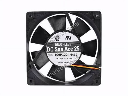 Sanyo 109P1224H417 24V 0,24A 3 vodiče Chladicí Ventilátor 