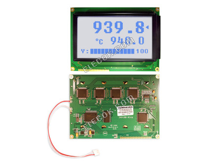 NHD-240128WG-BTGH-VZ# Newhaven Display LCD Graphic Displej Modul STN-Gray 144.0 x 104.0, náhrada 
