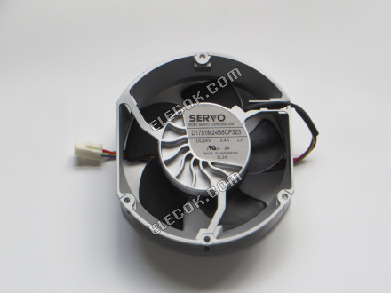 SERVO D1751M24B8CP323 24V 3,4A 4 vezeték hűtőventilátor, eredeti felújított Ezüst 