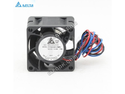DELTA FFB03812MN 12V 0,3A 3W 3 vezeték Hűtőventilátor 