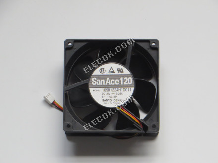 Sanyo 109R1224H1D011 24V 0,25A 12cm 12038 3 vezeték ipari Ventilátor 