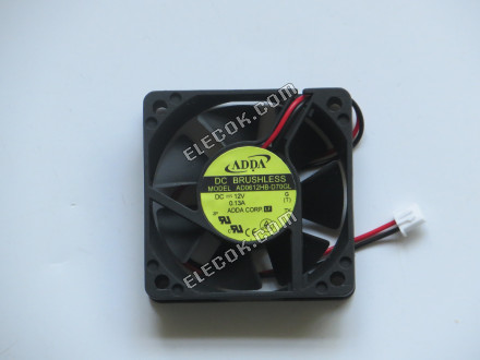 ADDA AD0612HB-D70GL-LF DC Ventilátorok DCFan 60x15mm 12VDC 0,13A 2 vezeték HiSpeed BallBearing 