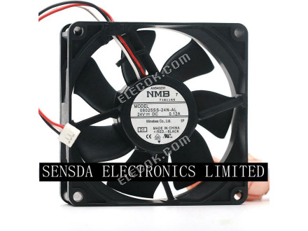 NMB 08025SS-24N-AL 8cm 8025 DC 24V 0,12A Chladicí Ventilátor 3100RPM 41.3CFM 