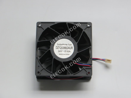 M / Huaxia Mengtai DZ12038B24UR Szerver - Négyzet Ventilátor sq120x120x38, 3W, DC 24V 2A 3 Vezeték Helyettesítő 