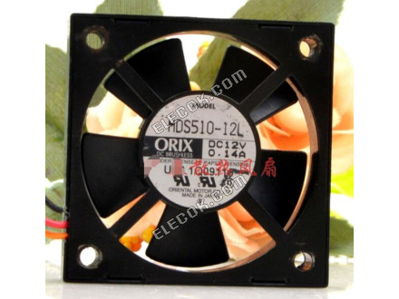 ORIX MDS510-12L 12V DC 0,14A 3 vezeték Hűtőventilátor 